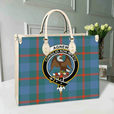 Clan Agnew Ancient Tartan Crest Leather Bag LR25 Clan Agnew Tartan Today